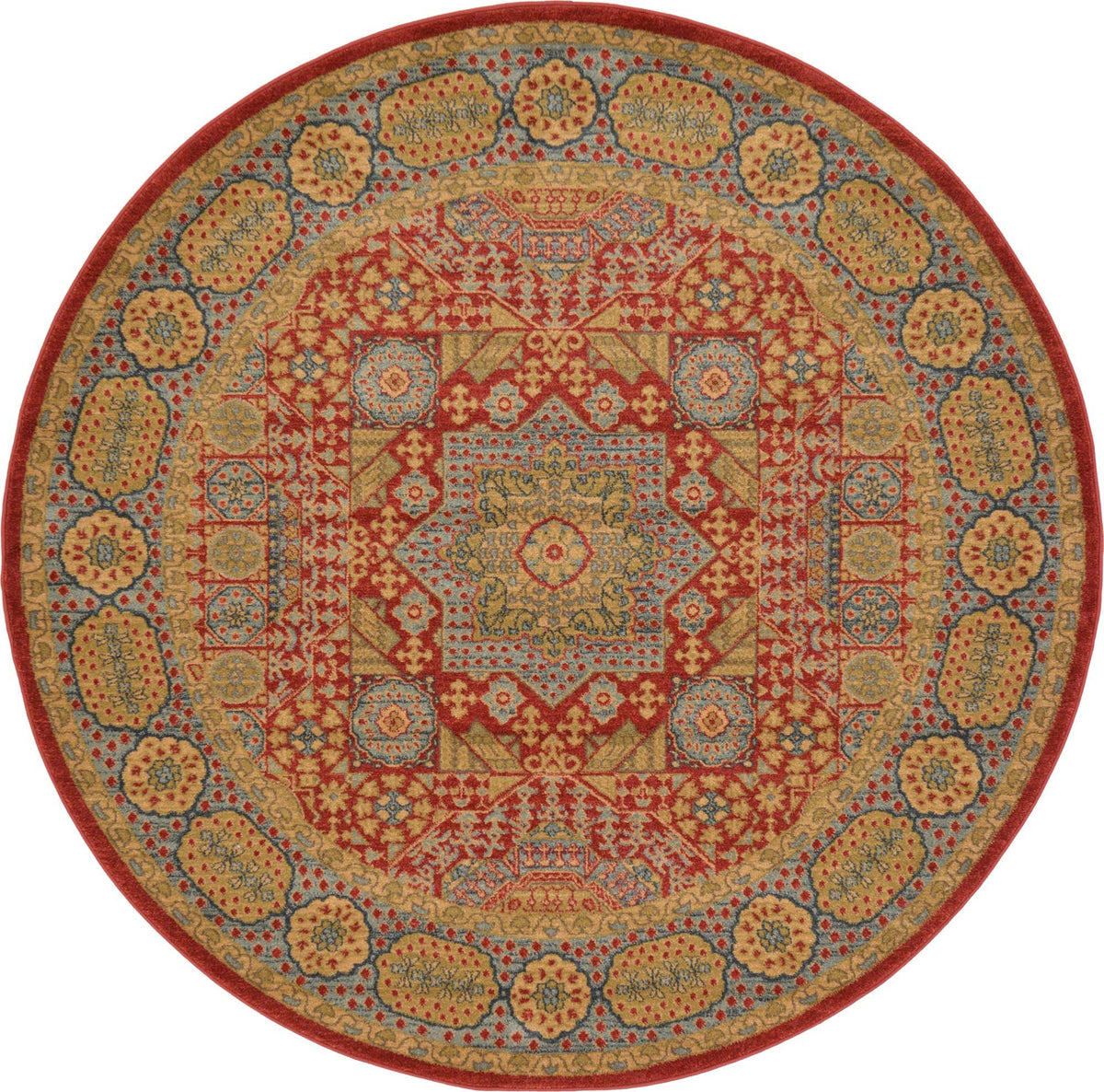Rund Teppich Mamluk in Rot von Hadorn™ - Lifestyle Image