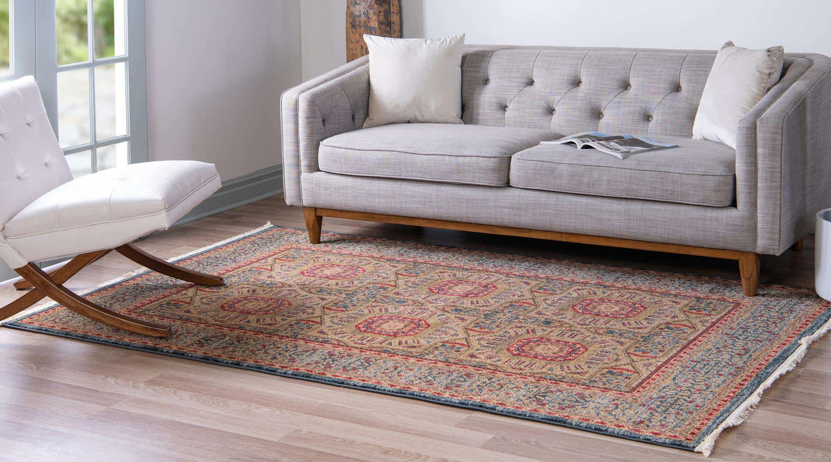 Rechteck Teppich Mamluk in Blau von Hadorn™ - Lifestyle Image