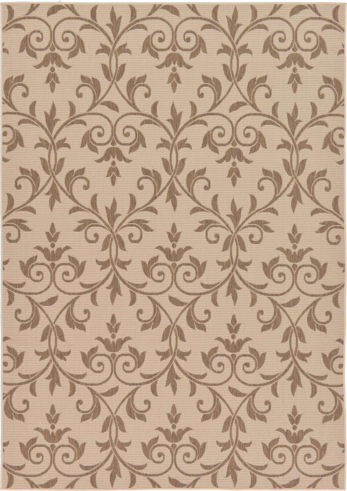 Rechteck Outdoor Teppich Outdoor Botanical in Beige von Hadorn™ - Lifestyle Image