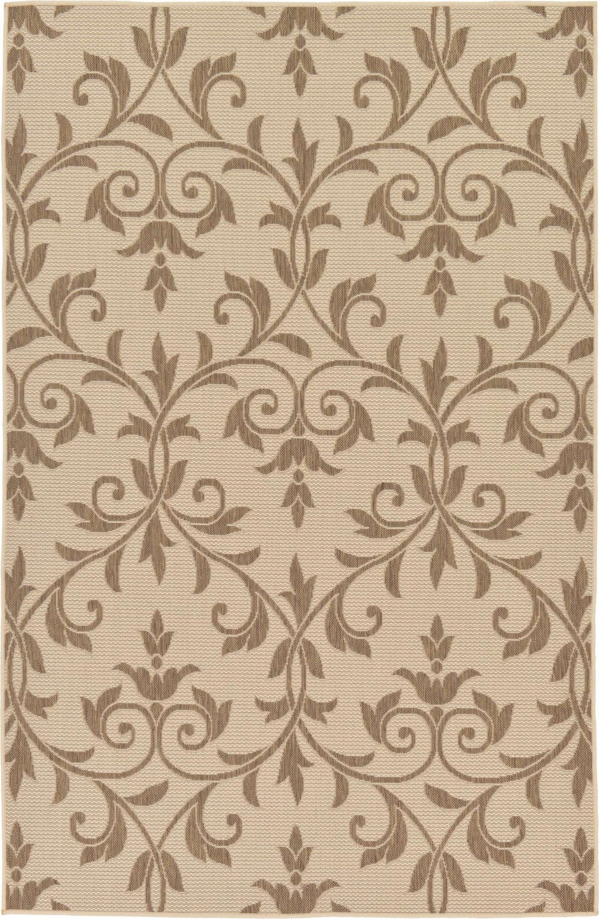 Rechteck Outdoor Teppich Outdoor Botanical in Beige von Hadorn™ - Lifestyle Image