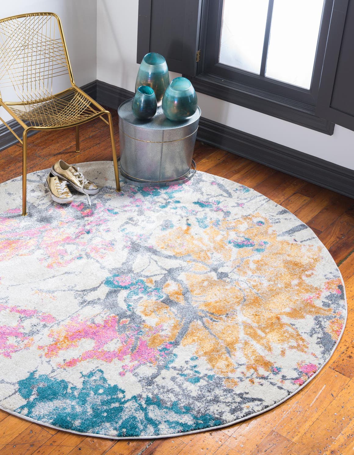 Rund Teppich Aria in Beige von Hadorn™ - Lifestyle Image