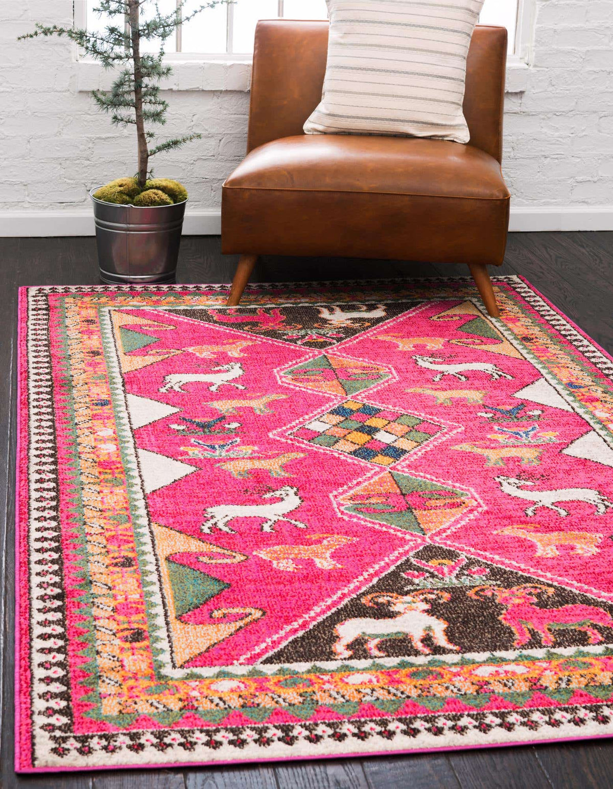 Rechteck Teppich Santa Fe in Rosa von Hadorn™ - Lifestyle Image