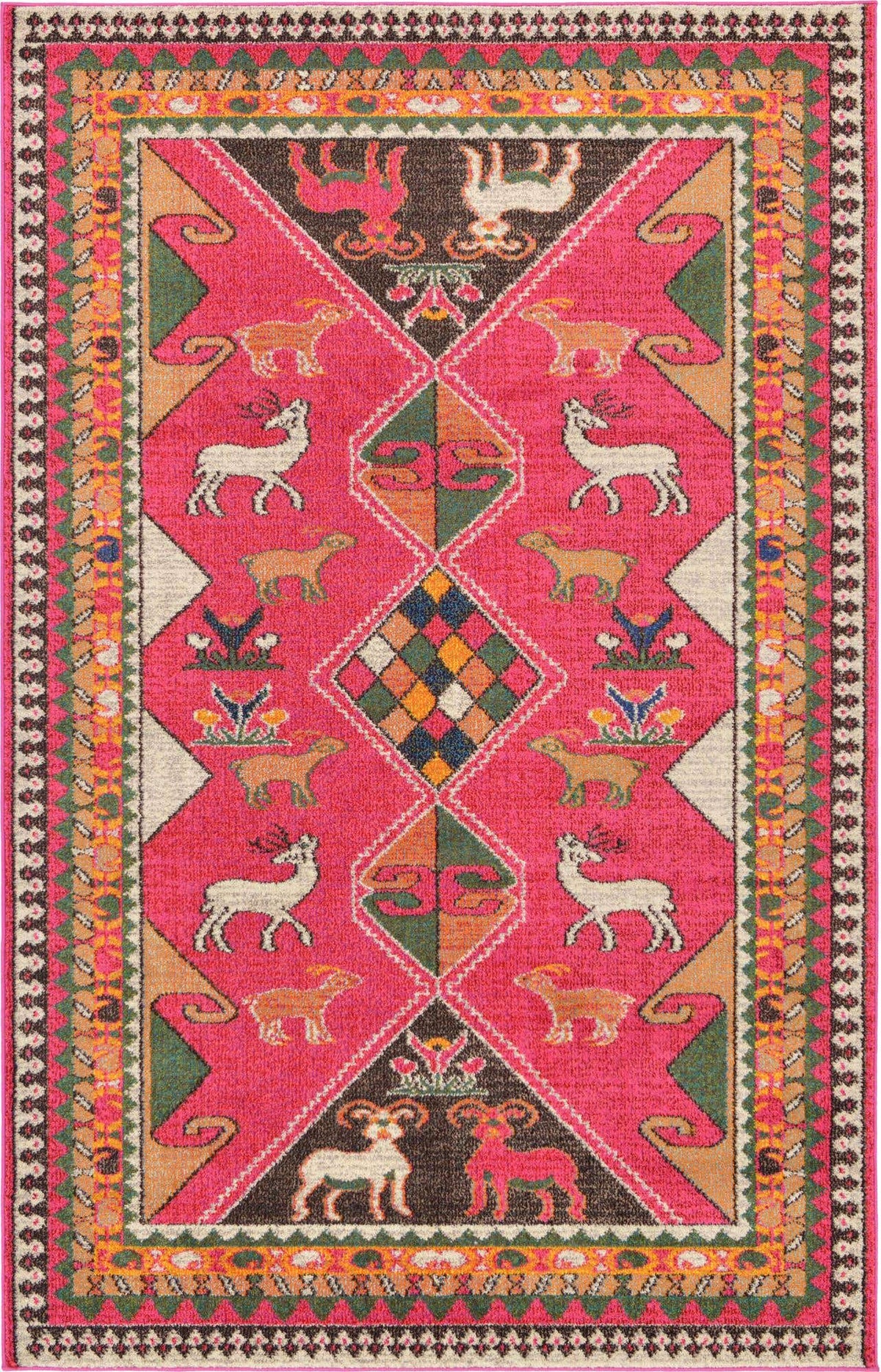 Rechteck Teppich Santa Fe in Rosa von Hadorn™ - Lifestyle Image