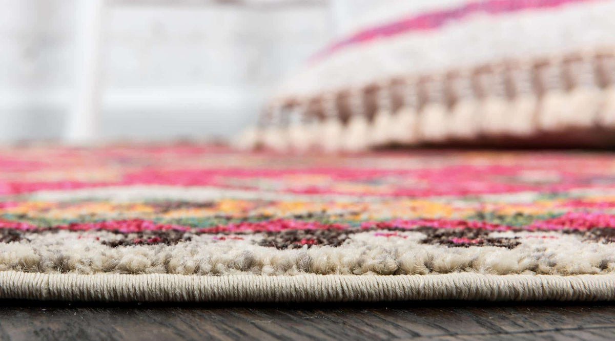 Rund Teppich Santa Fe in Rosa von Hadorn™ - Lifestyle Image