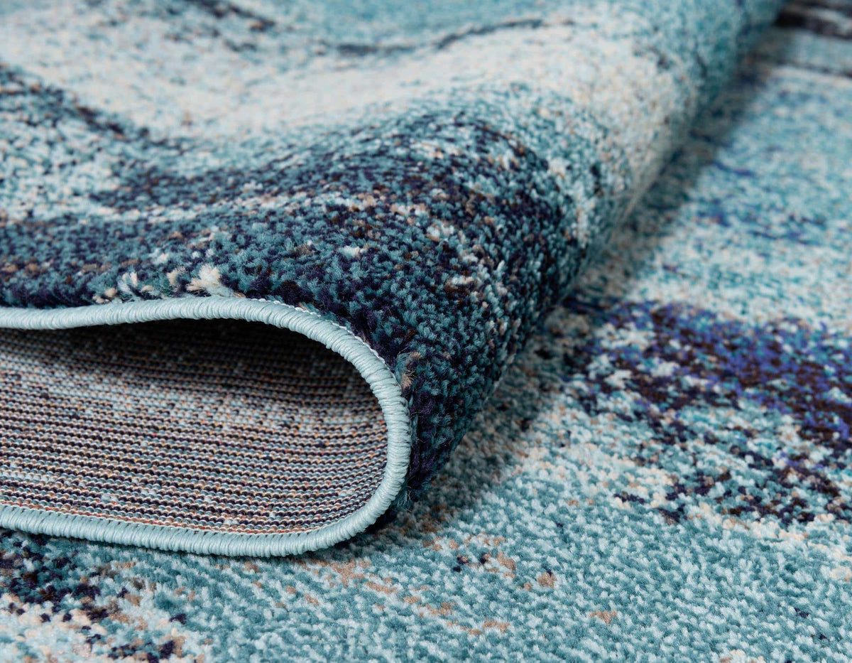 Rechteck Teppich Barcelona in Blau von Hadorn™ - Lifestyle Image