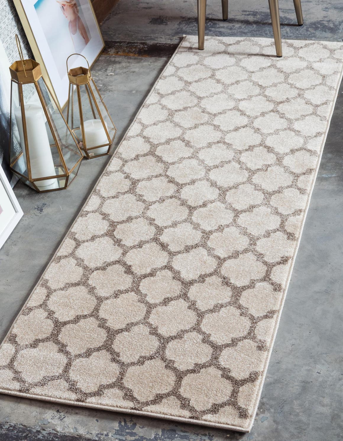 Läufer Teppich Trellis in Beige von Hadorn™ - Lifestyle Image