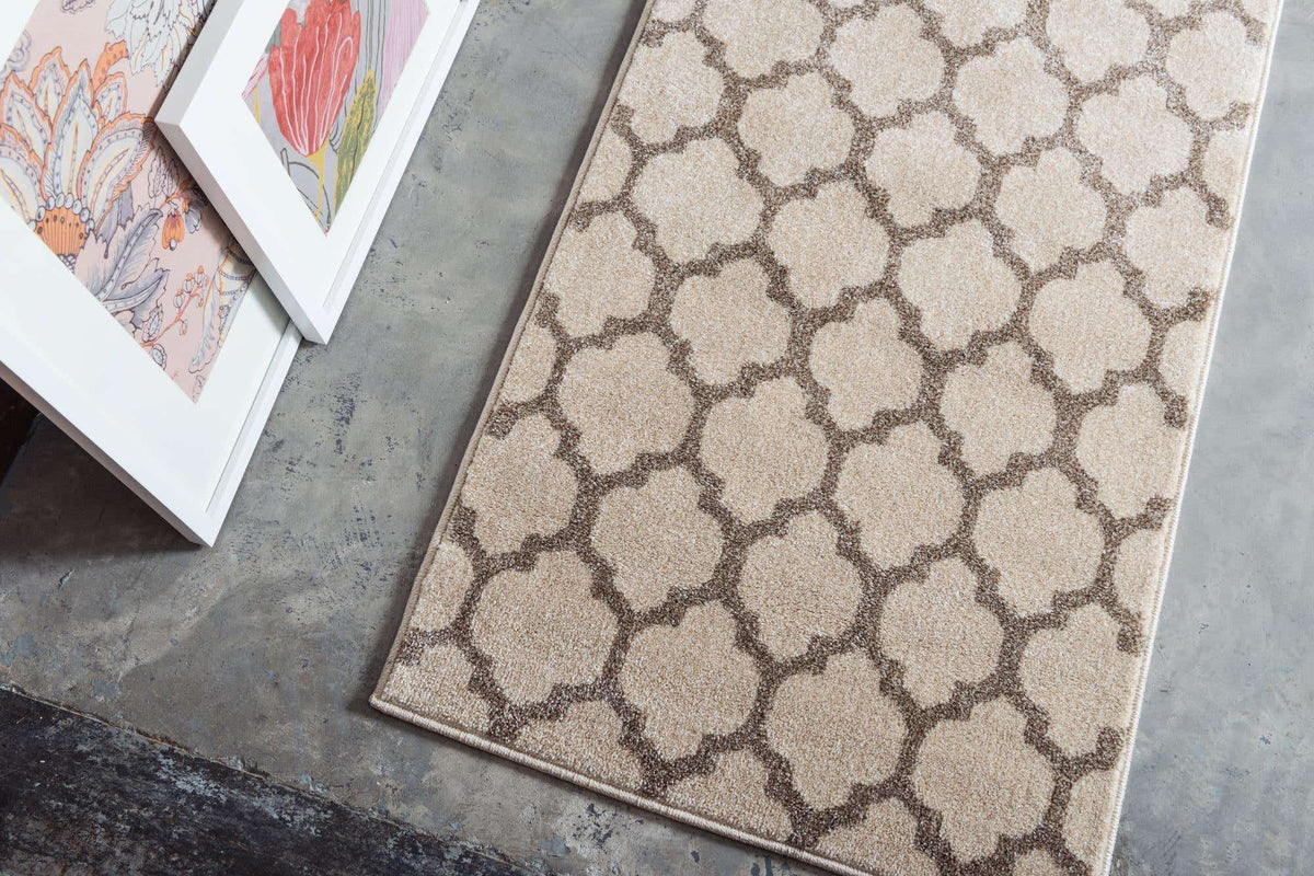 Läufer Teppich Trellis in Beige von Hadorn™ - Lifestyle Image