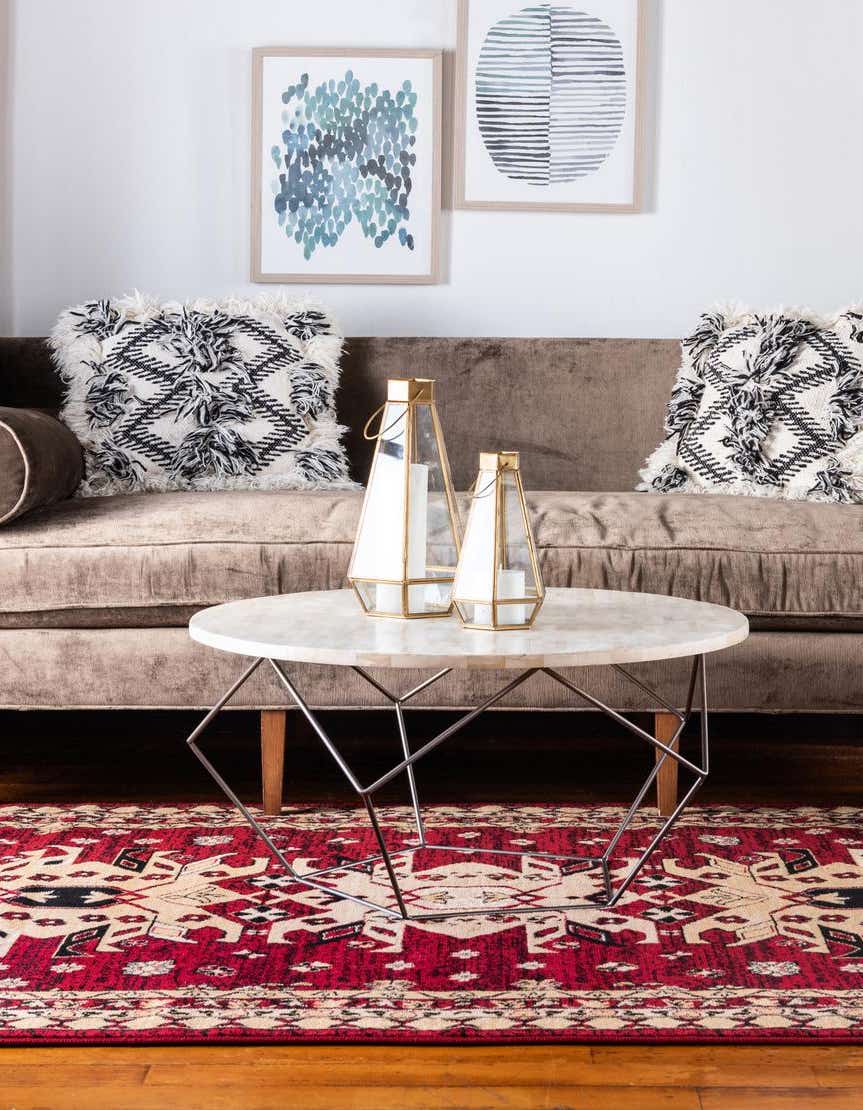 Rechteck Teppich Heriz Design in Rot von Hadorn™ - Lifestyle Image