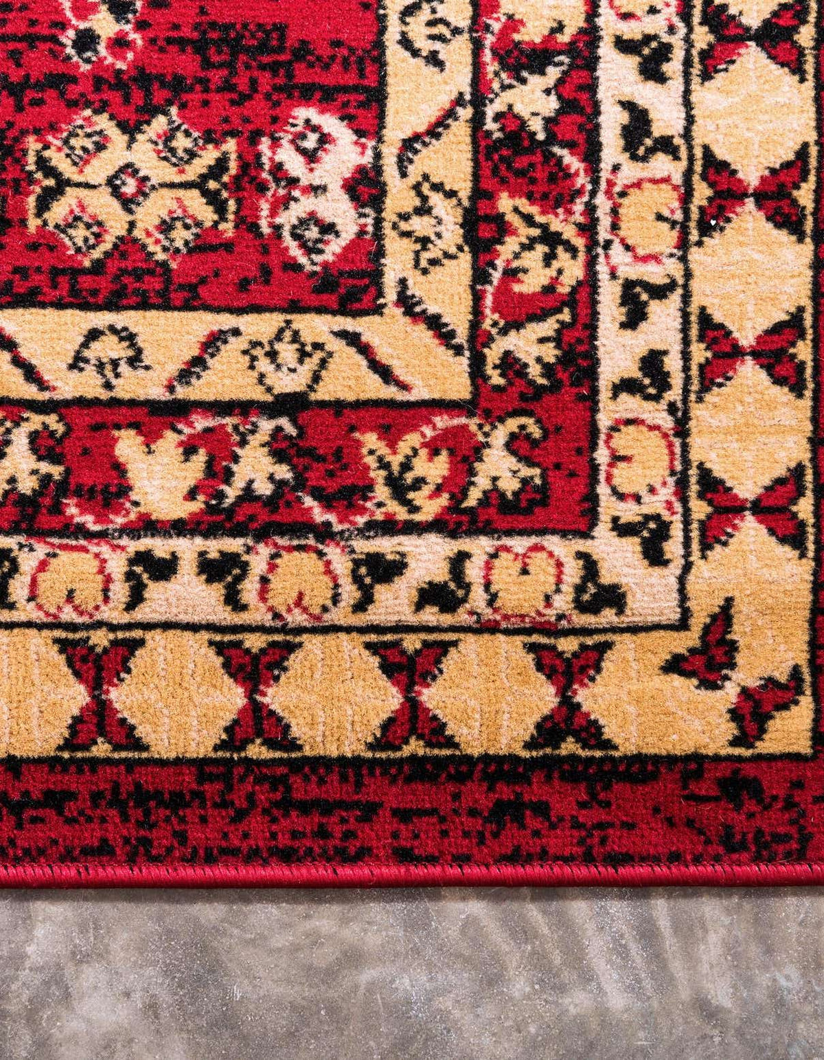 Rechteck Teppich Heriz Design in Rot von Hadorn™ - Lifestyle Image