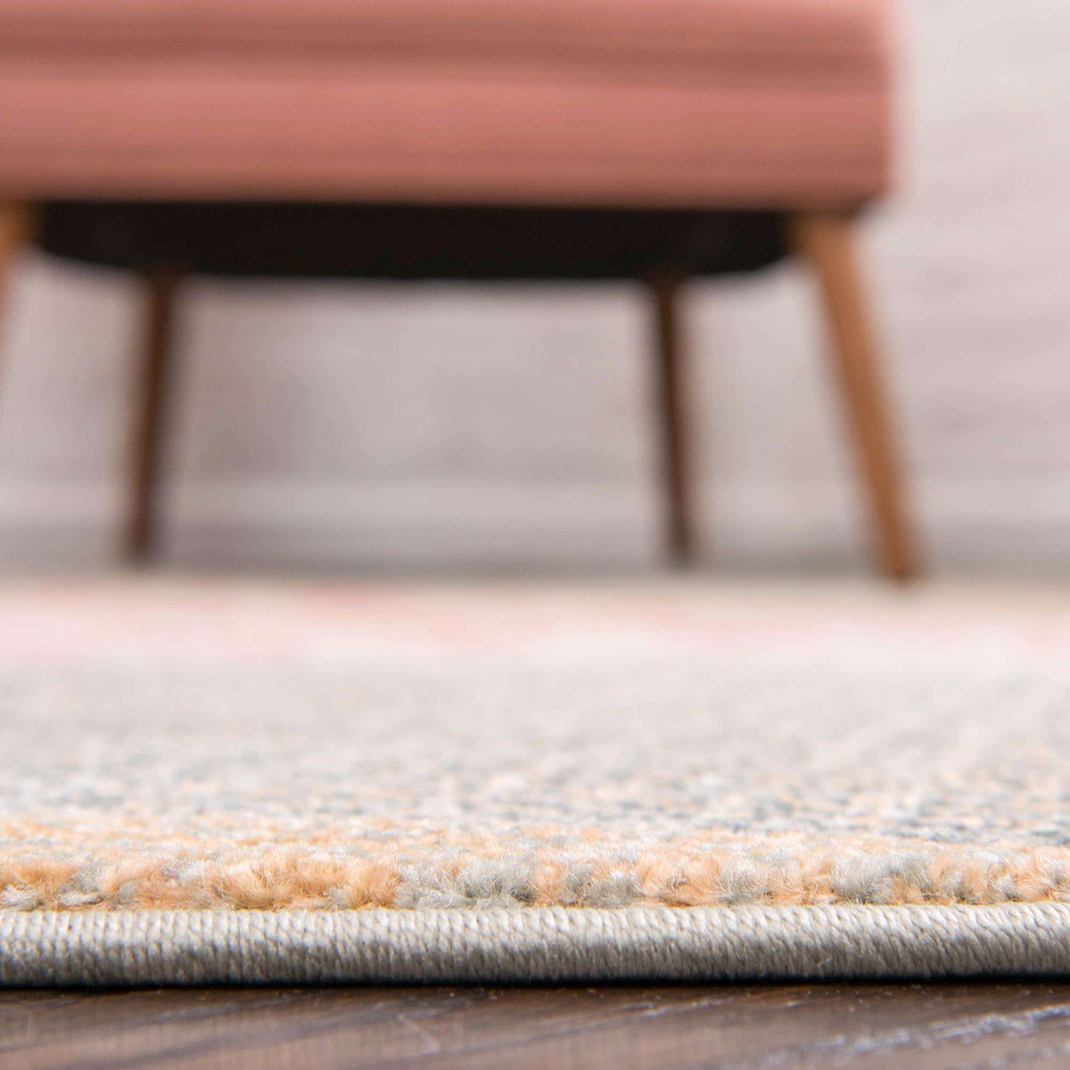 Quadratisch Teppich Kashkuli Gabbeh in Blau von Hadorn™ - Lifestyle Image
