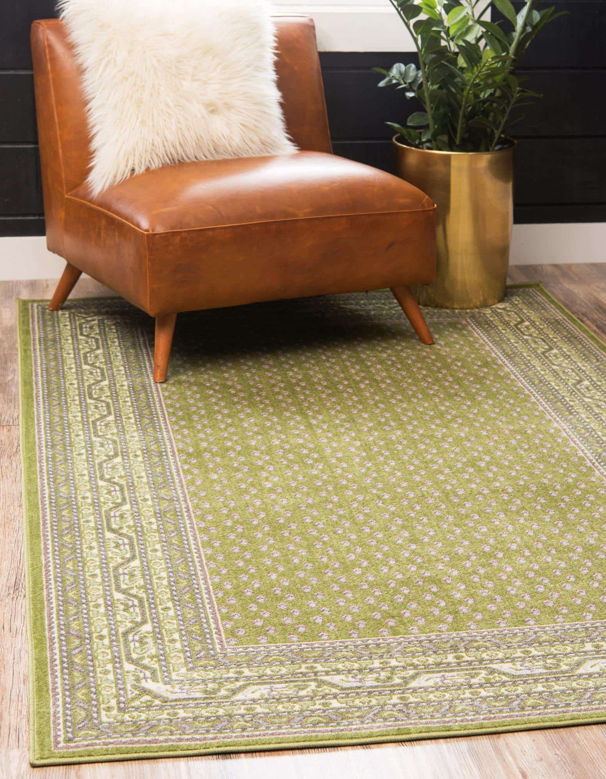 Rechteck Teppich Tribeca in Grün von Hadorn™ - Lifestyle Image