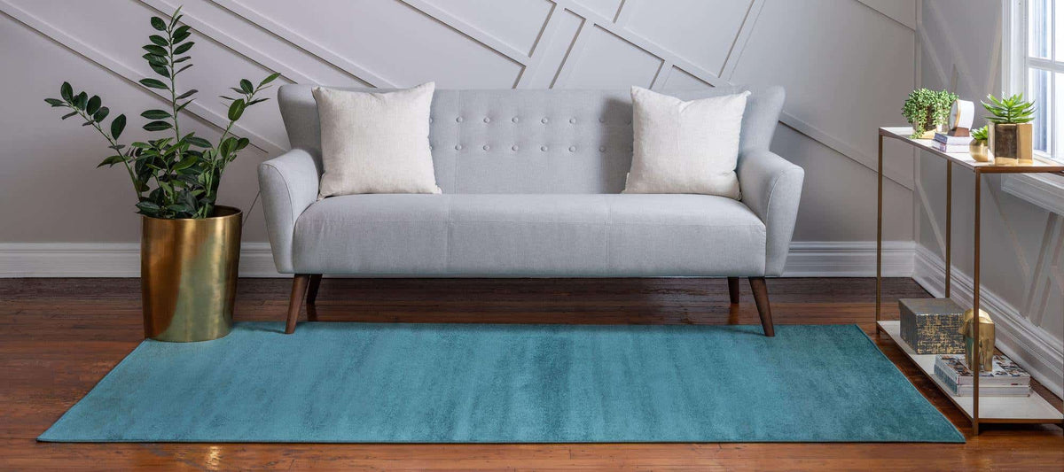 Rechteck Teppich Tribeca in Türkis von Hadorn™ - Lifestyle Image