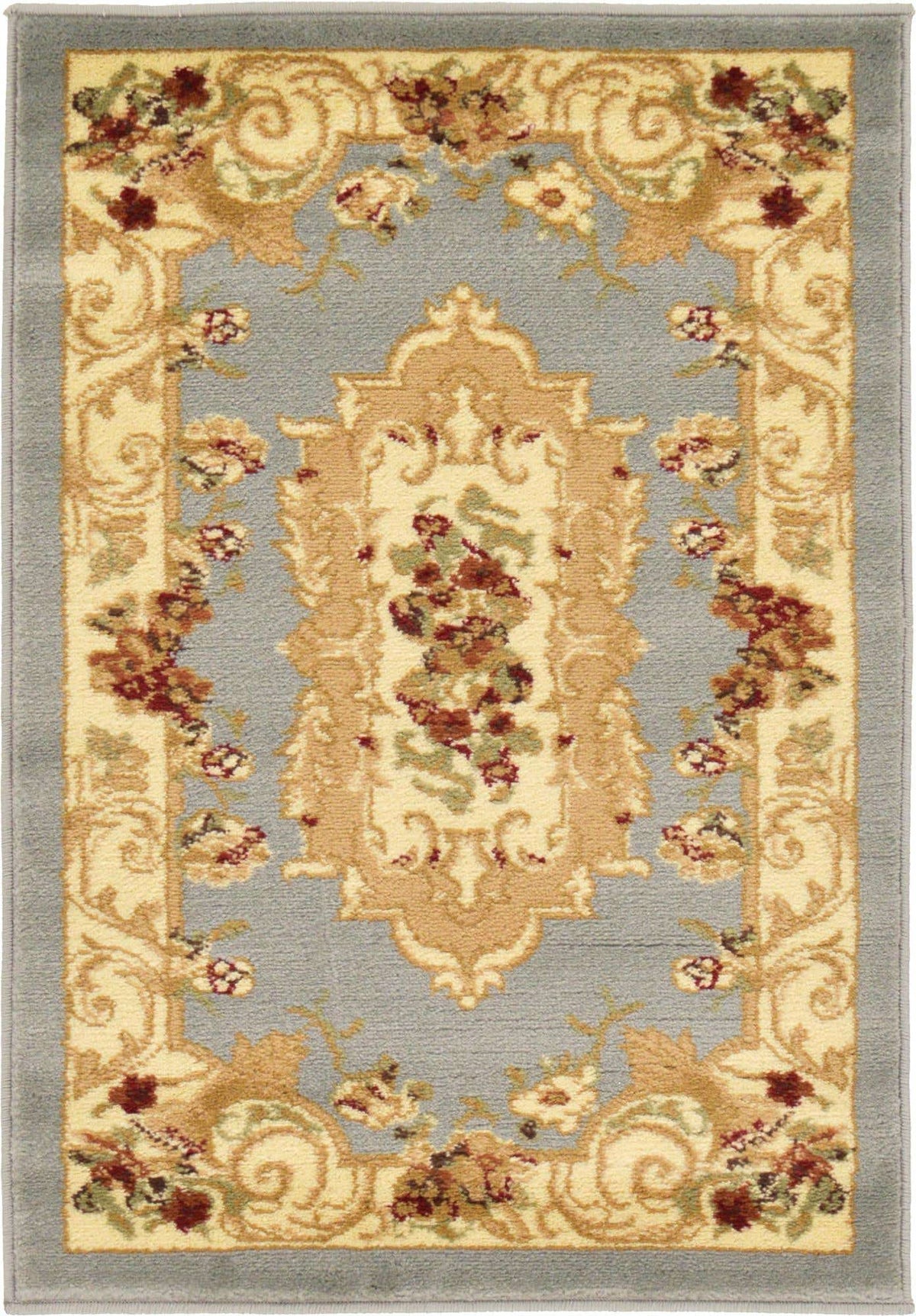 Rechteck Teppich Classic Aubusson in Hellblau von Hadorn™ - Lifestyle Image