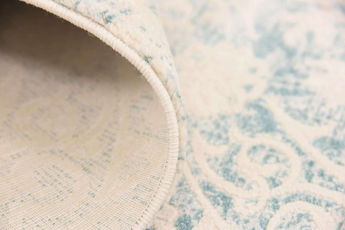 Quadratisch Teppich New Vintage in Hellblau von Hadorn™ - Lifestyle Image