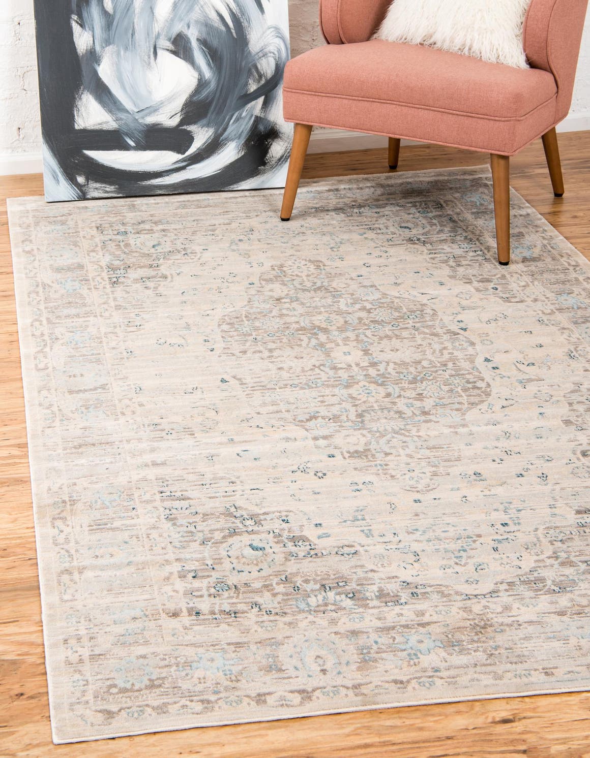 Rechteck Teppich Restoration in Dunkelgrau von Hadorn™ - Lifestyle Image