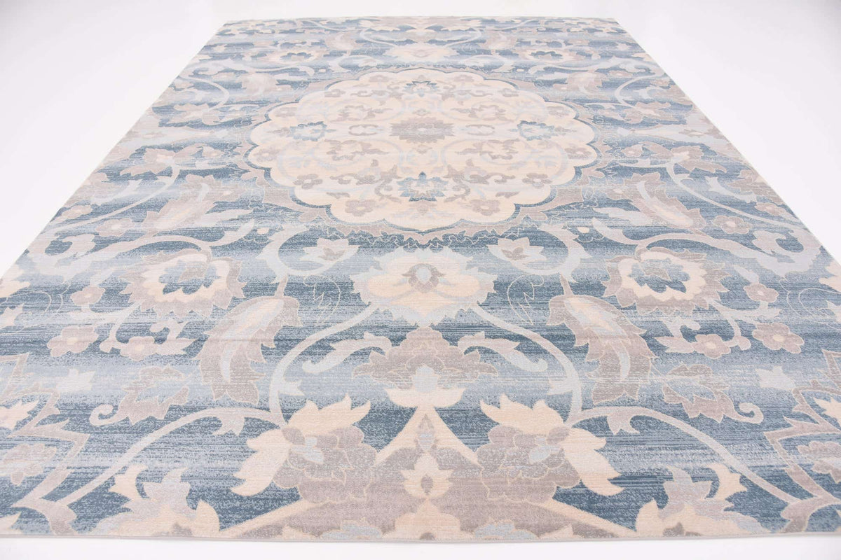 Rechteck Teppich Restoration in Blau von Hadorn™ - Lifestyle Image