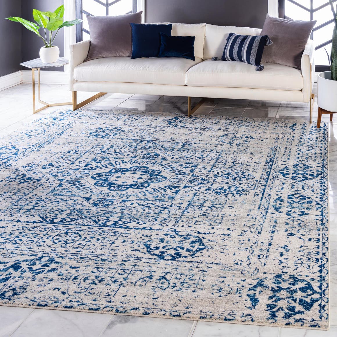 Quadratisch Teppich Heritage in Beige von Hadorn™ - Lifestyle Image