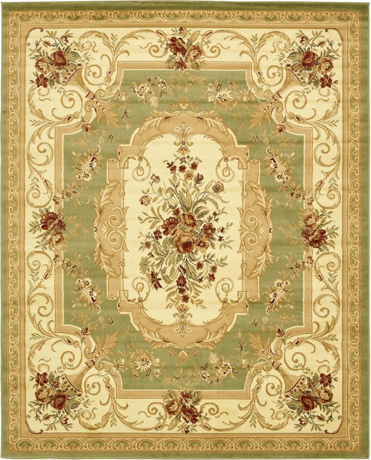 Rechteck Teppich Classic Aubusson in Grün von Hadorn™ - Lifestyle Image