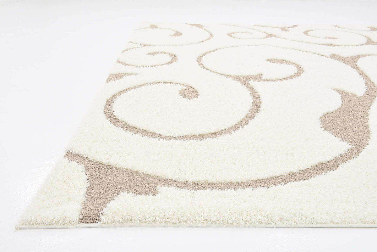 Rechteck Hochflorteppich Floral Shag in Beige von Hadorn™ - Lifestyle Image