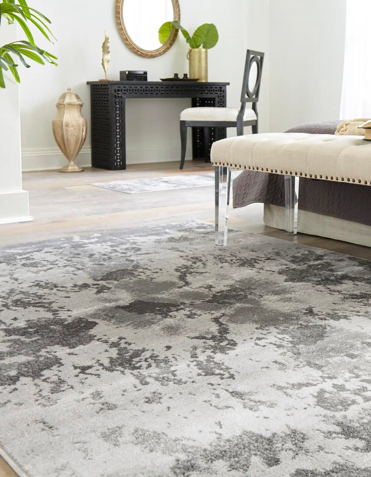 Rechteck Teppich Metropolis in Hellgrau von Hadorn™ - Lifestyle Image