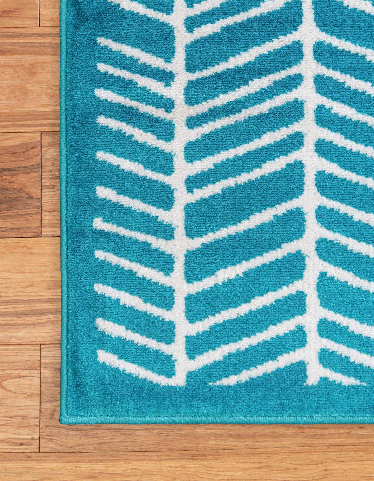Rechteck Teppich Metropolis in Türkis von Hadorn™ - Lifestyle Image