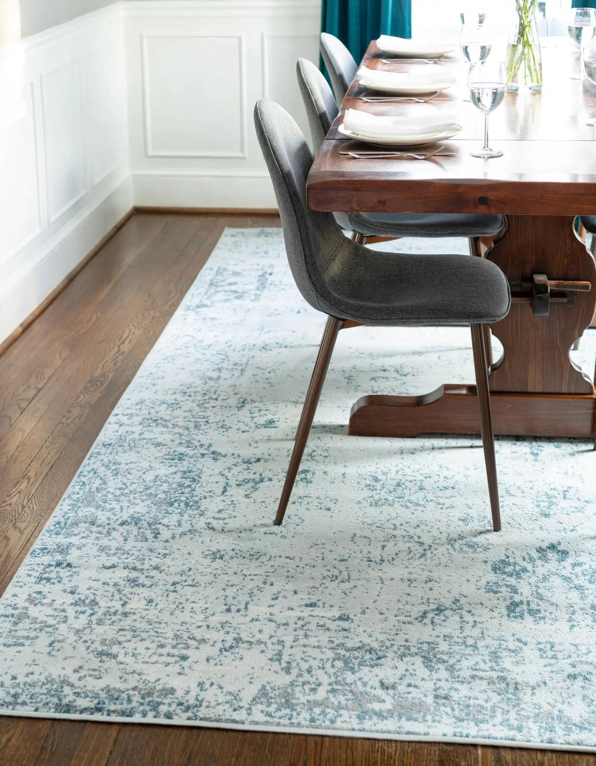 Rechteck Teppich Monaco in Hellblau von Hadorn™ - Lifestyle Image