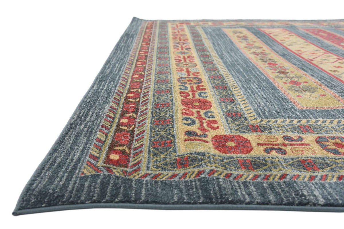 Quadratisch Teppich Kashkuli Gabbeh in Blau von Hadorn™ - Lifestyle Image