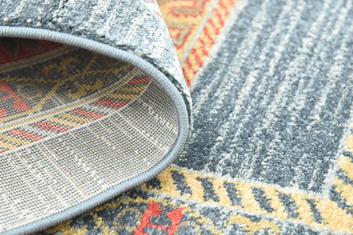Quadratisch Teppich Kashkuli Gabbeh in Blau von Hadorn™ - Lifestyle Image