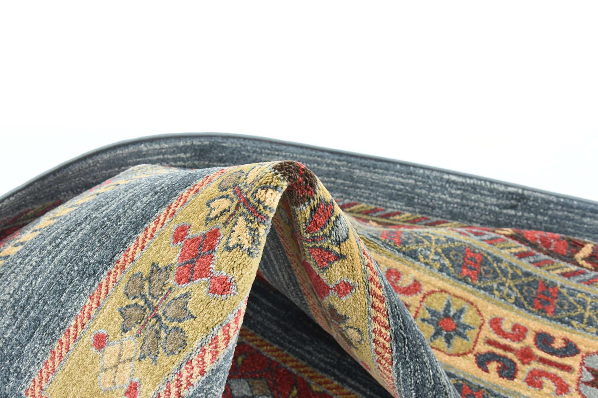 Quadratisch Teppich Kashkuli Gabbeh in Blau von Hadorn™ - Lifestyle Image