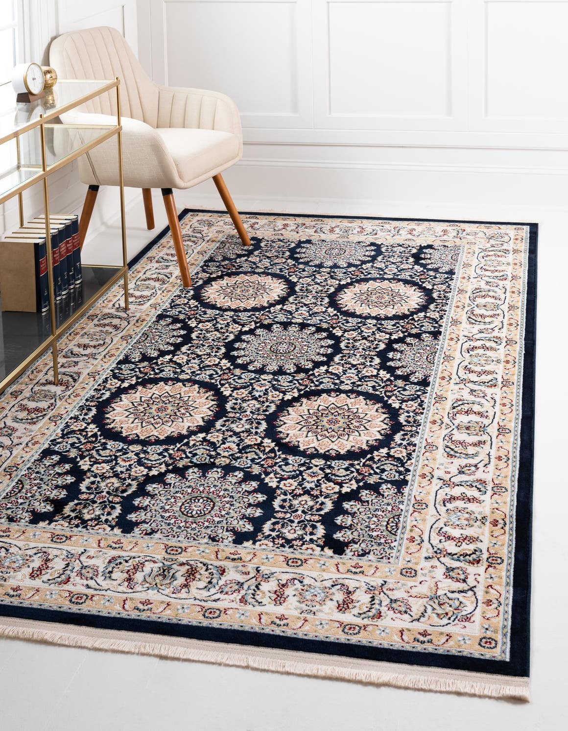 Rechteck Teppich Nain Design in Blau von Hadorn™ - Lifestyle Image