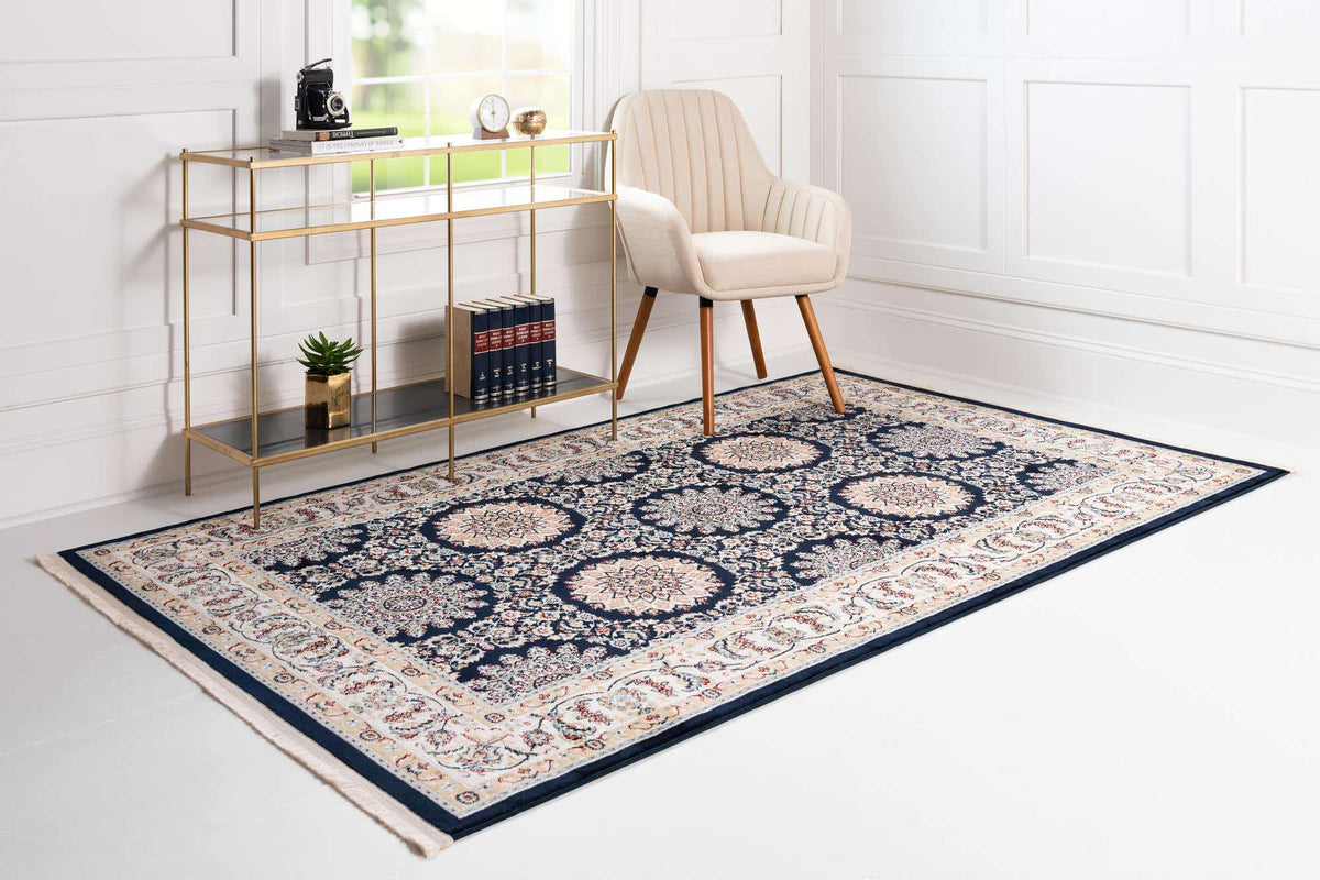 Rechteck Teppich Nain Design in Blau von Hadorn™ - Lifestyle Image