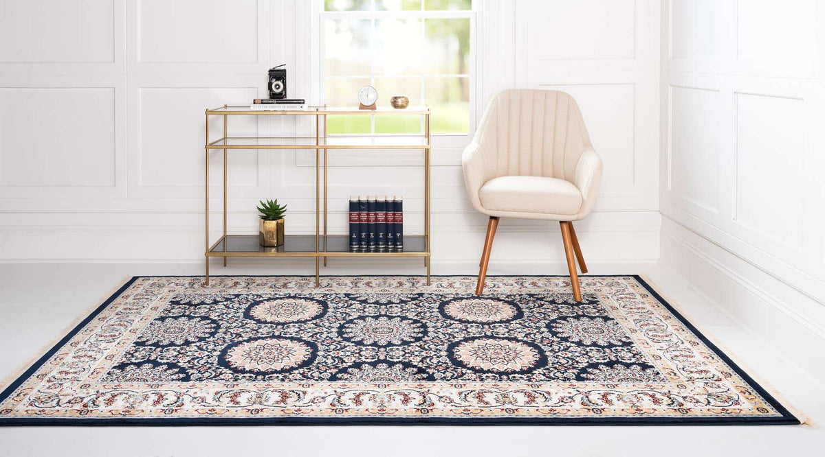 Rechteck Teppich Nain Design in Blau von Hadorn™ - Lifestyle Image