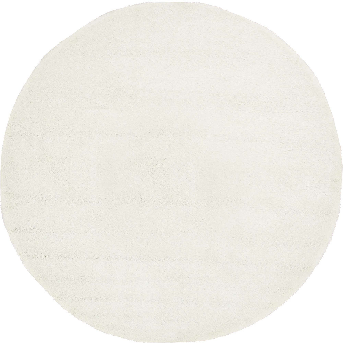 Rund Teppich Solid Frieze in Weiss von Hadorn™ - Lifestyle Image