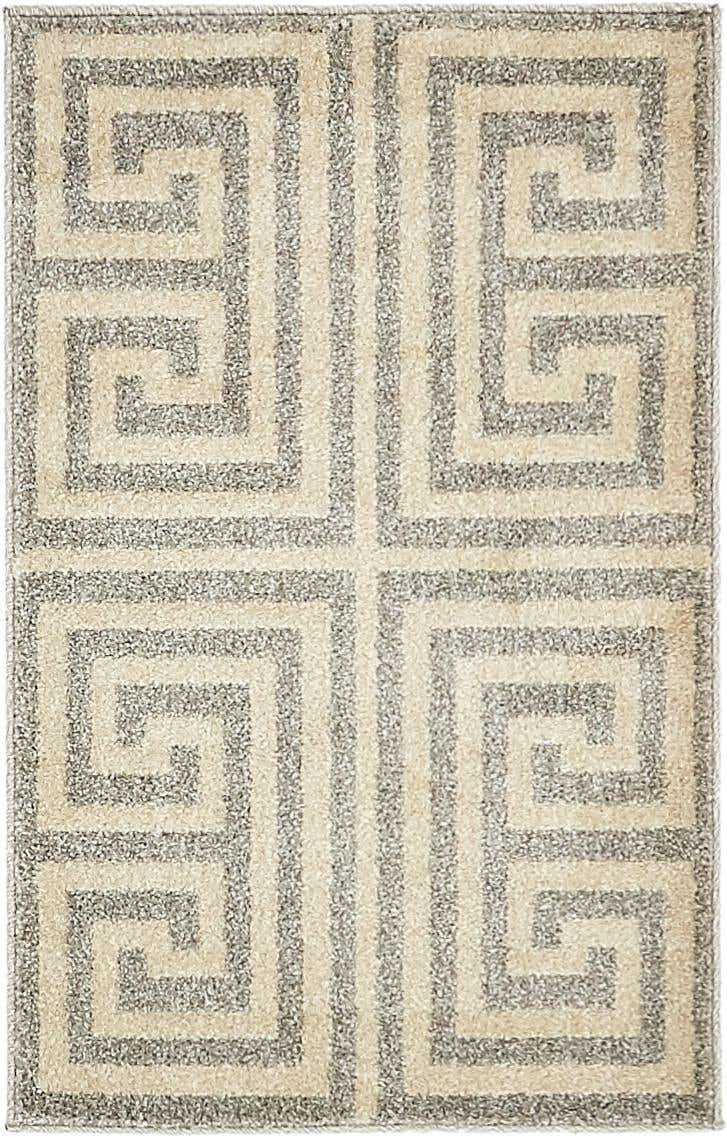 Rechteck Teppich Greek Key in Grau von Hadorn™ - Lifestyle Image