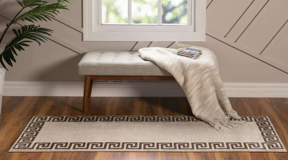 Läufer Teppich Greek Key in Beige von Hadorn™ - Lifestyle Image