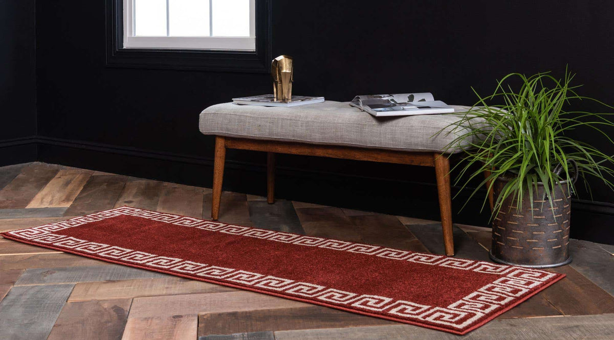 Läufer Teppich Greek Key in Rot von Hadorn™ - Lifestyle Image