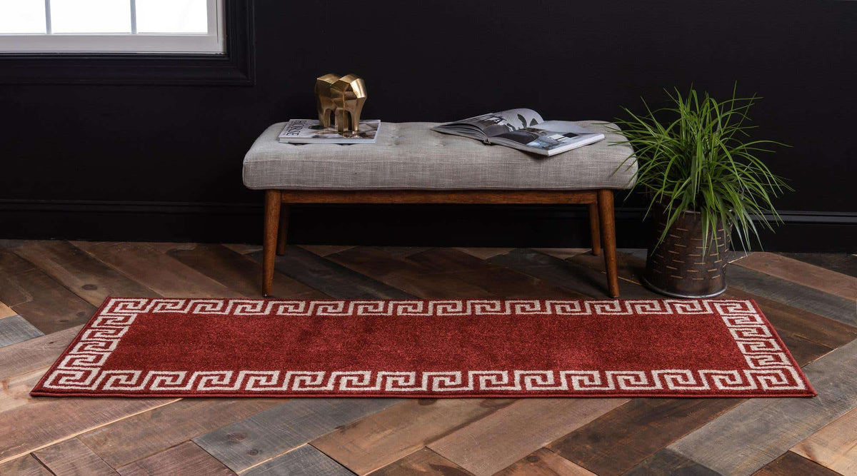 Läufer Teppich Greek Key in Rot von Hadorn™ - Lifestyle Image