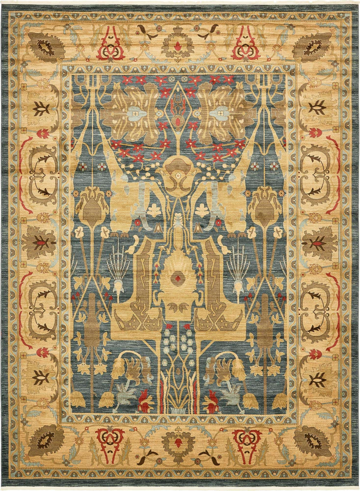 Rechteck Teppich Serapi in Blau von Hadorn™ - Lifestyle Image