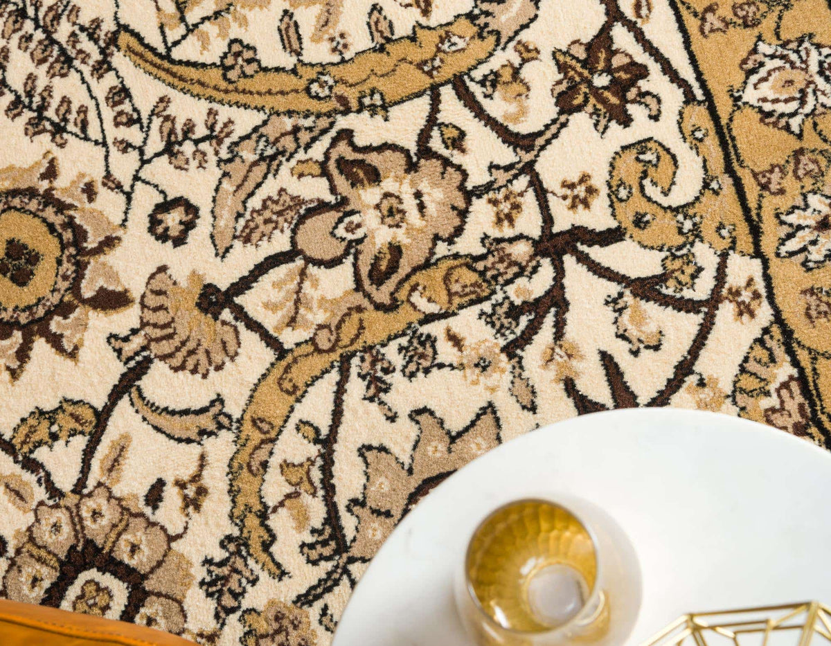 Rechteck Teppich Isfahan Design in Beige von Hadorn™ - Lifestyle Image