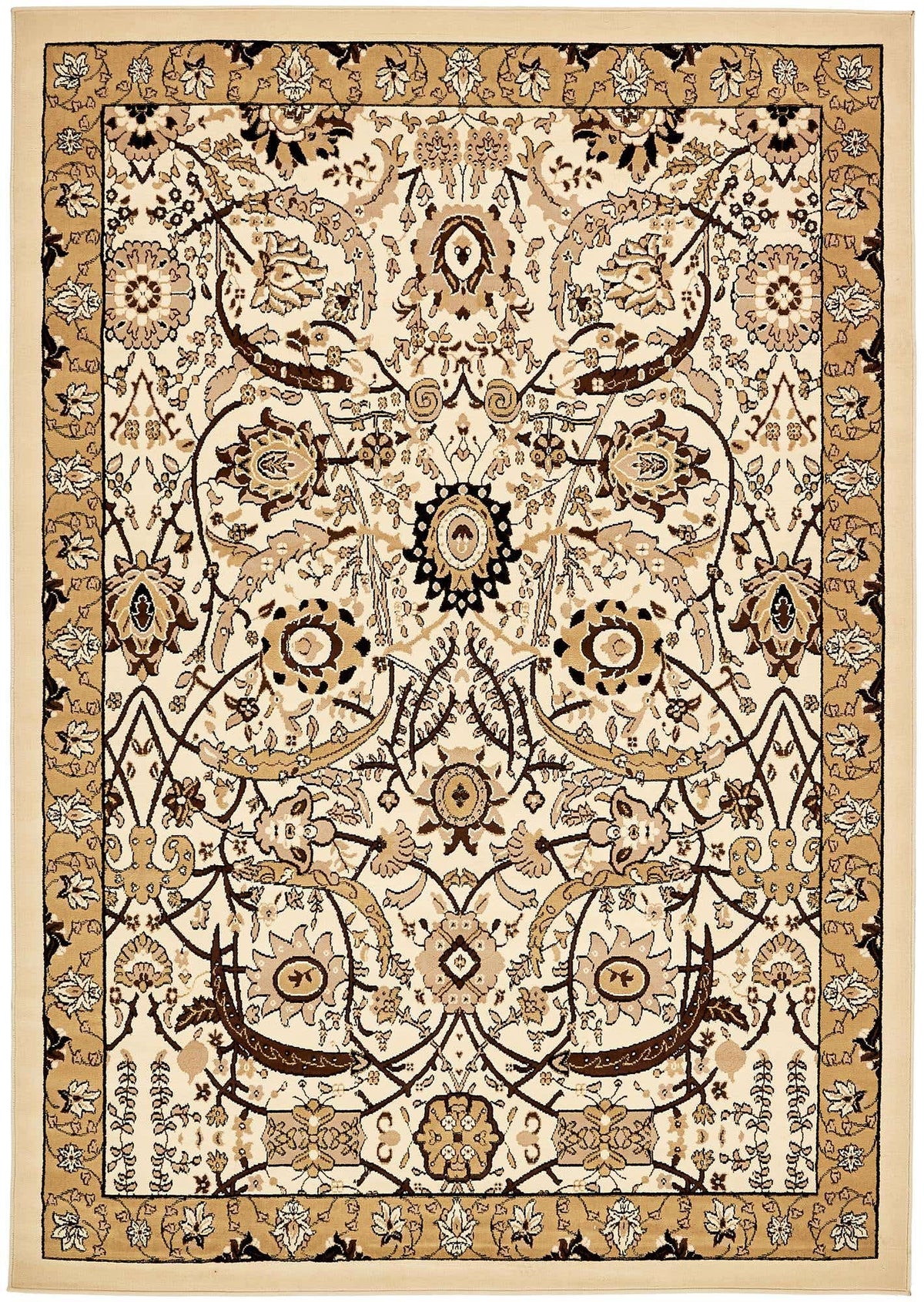 Rechteck Teppich Isfahan Design in Beige von Hadorn™ - Lifestyle Image