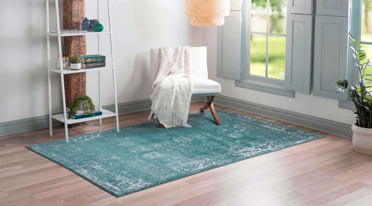 Rechteck Teppich Monaco in Türkis von Hadorn™ - Lifestyle Image