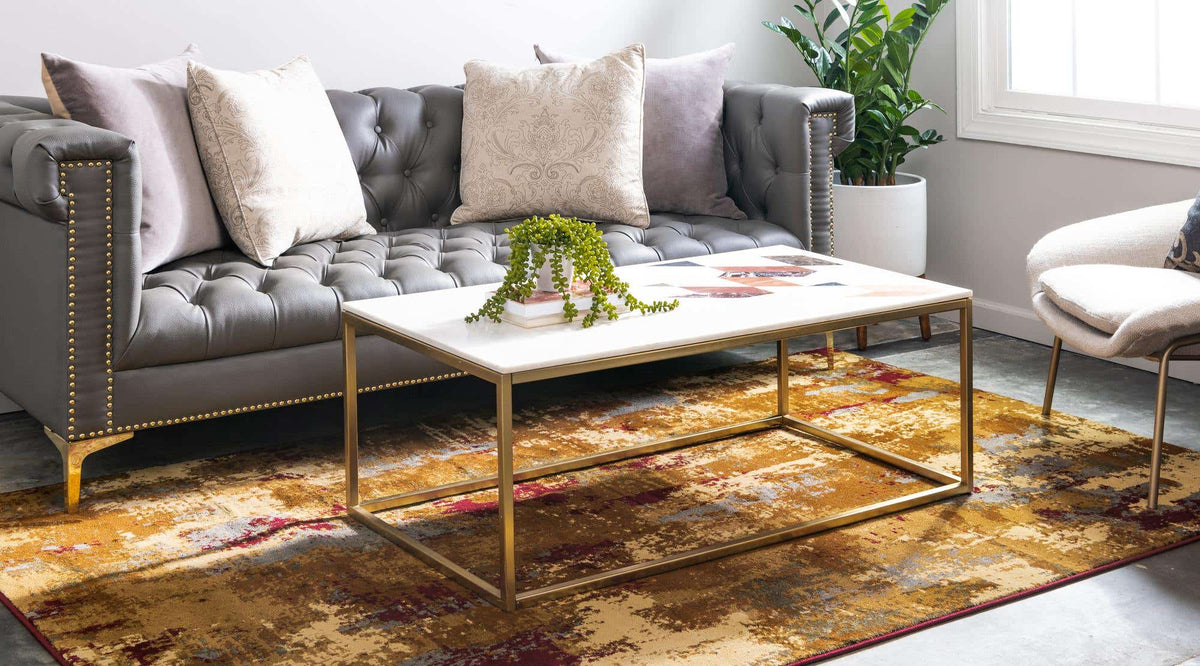 Rechteck Teppich Coffee Shop in Beige von Hadorn™ - Lifestyle Image