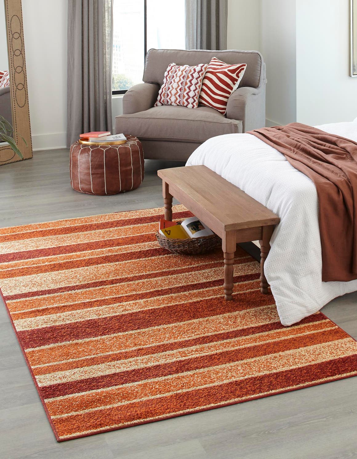 Rechteck Teppich Harvest in Rot von Hadorn™ - Lifestyle Image