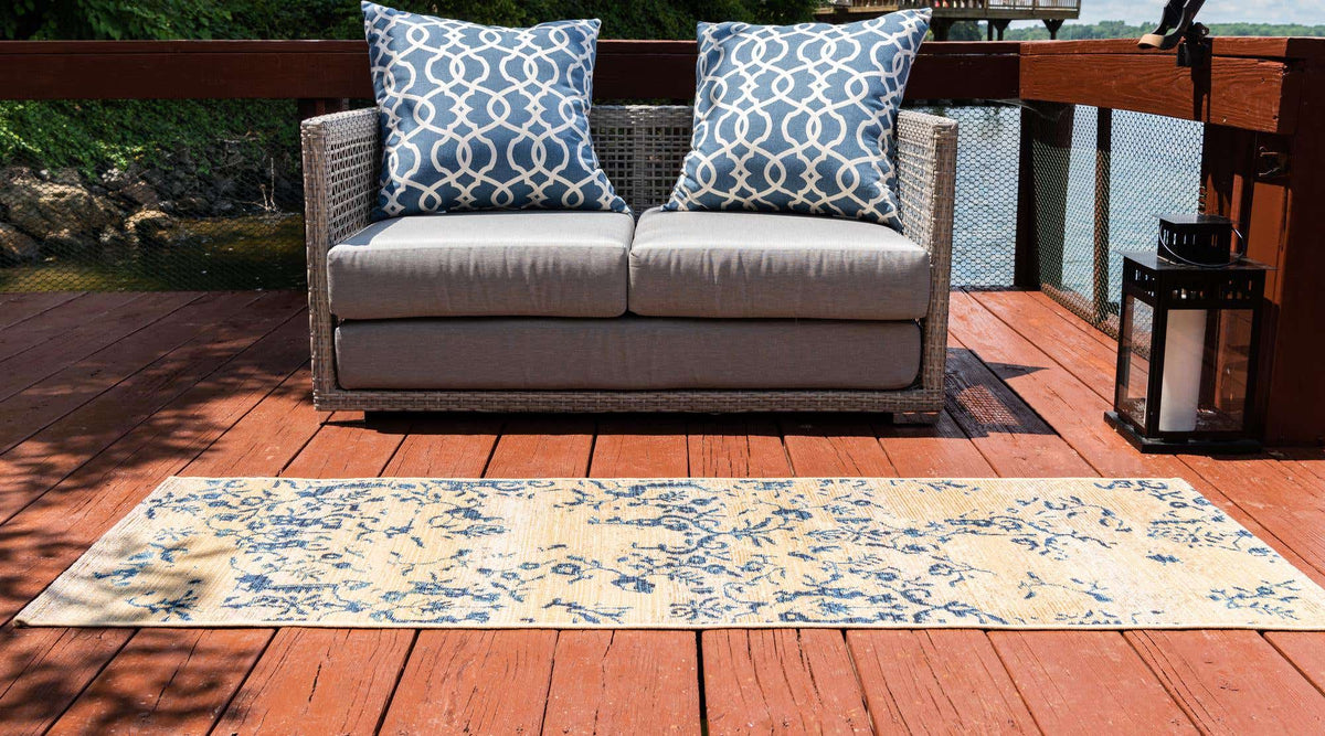 Läufer Outdoor Teppich Outdoor Botanical in Beige von Hadorn™ - Lifestyle Image