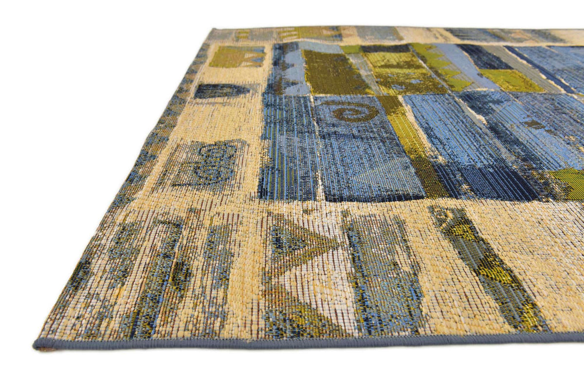Rechteck Outdoor Teppich Outdoor Modern in Blau von Hadorn™ - Lifestyle Image