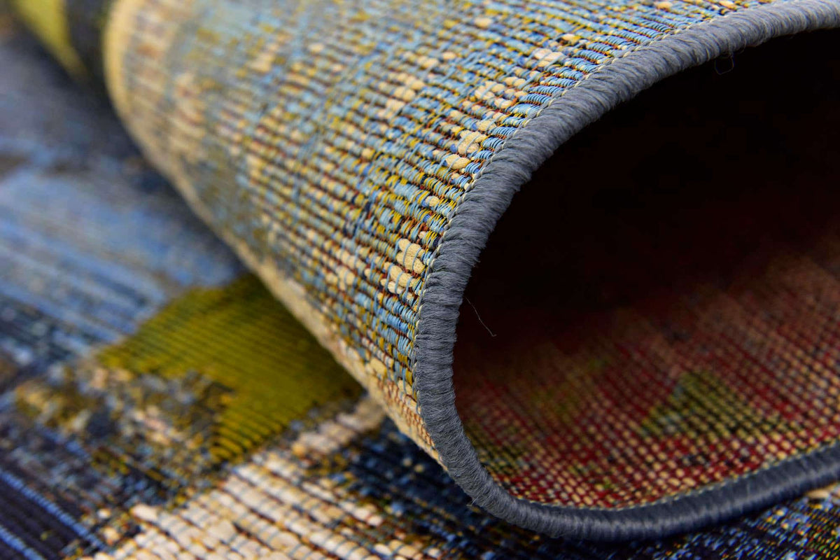 Rechteck Outdoor Teppich Outdoor Modern in Blau von Hadorn™ - Lifestyle Image