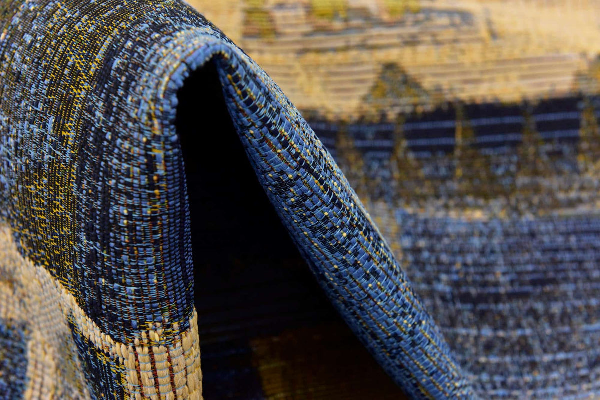 Rechteck Outdoor Teppich Outdoor Modern in Blau von Hadorn™ - Lifestyle Image