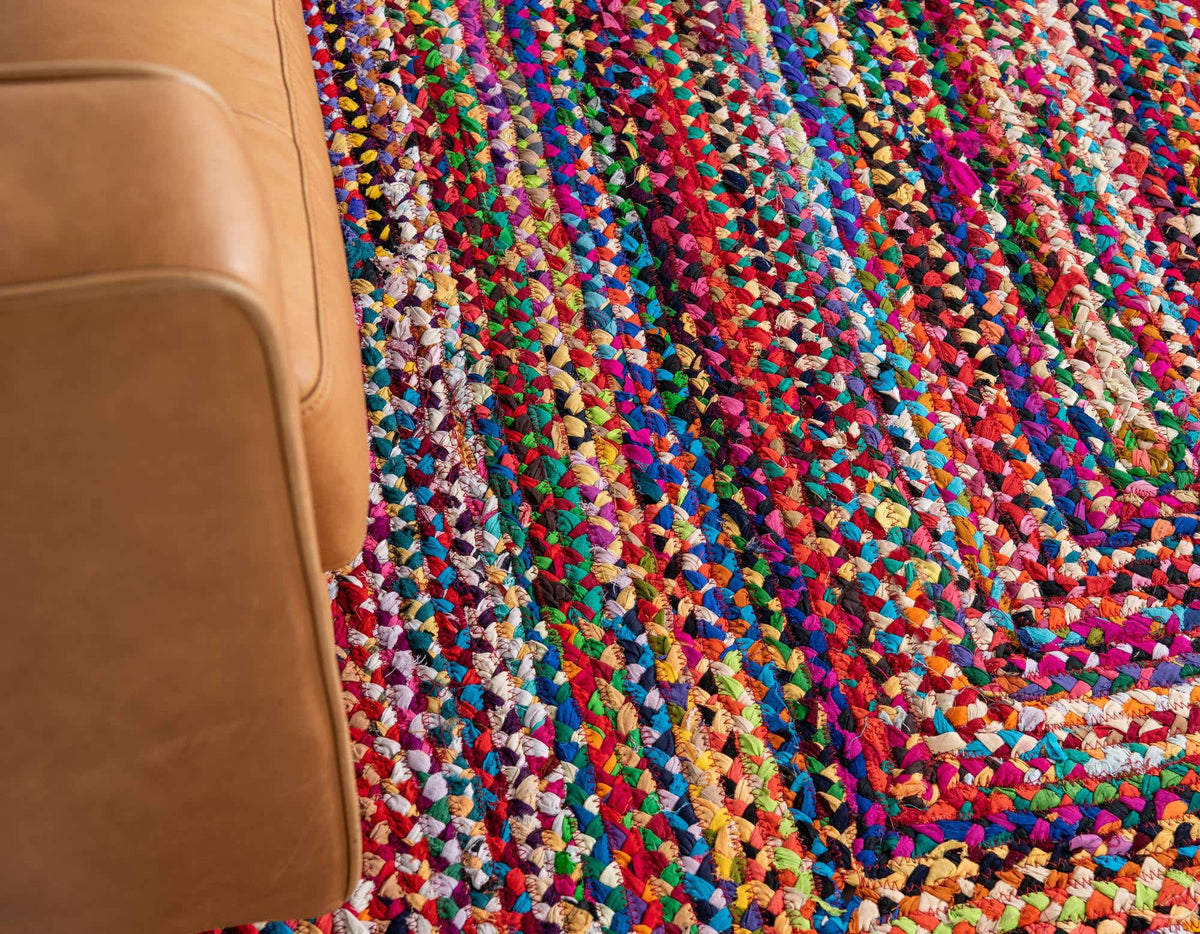 Rechteck Teppich Braided Chindi in Mehrfarbig von Hadorn™ - Lifestyle Image