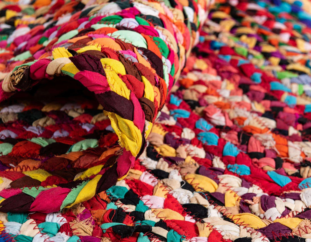 Rechteck Teppich Braided Chindi in Mehrfarbig von Hadorn™ - Lifestyle Image