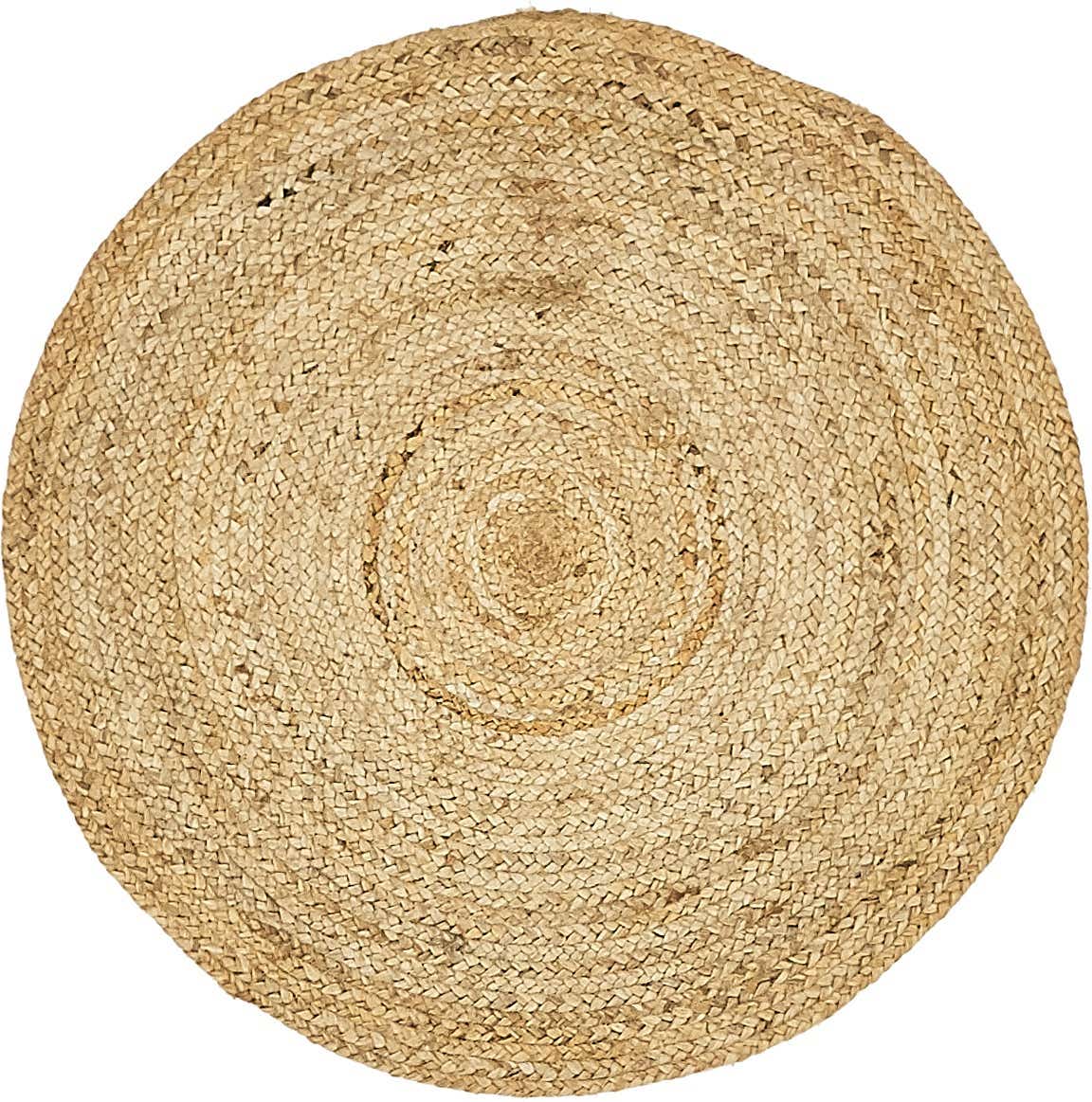 Rund Teppich Braided Jute in Natürlich von Hadorn™ - Lifestyle Image